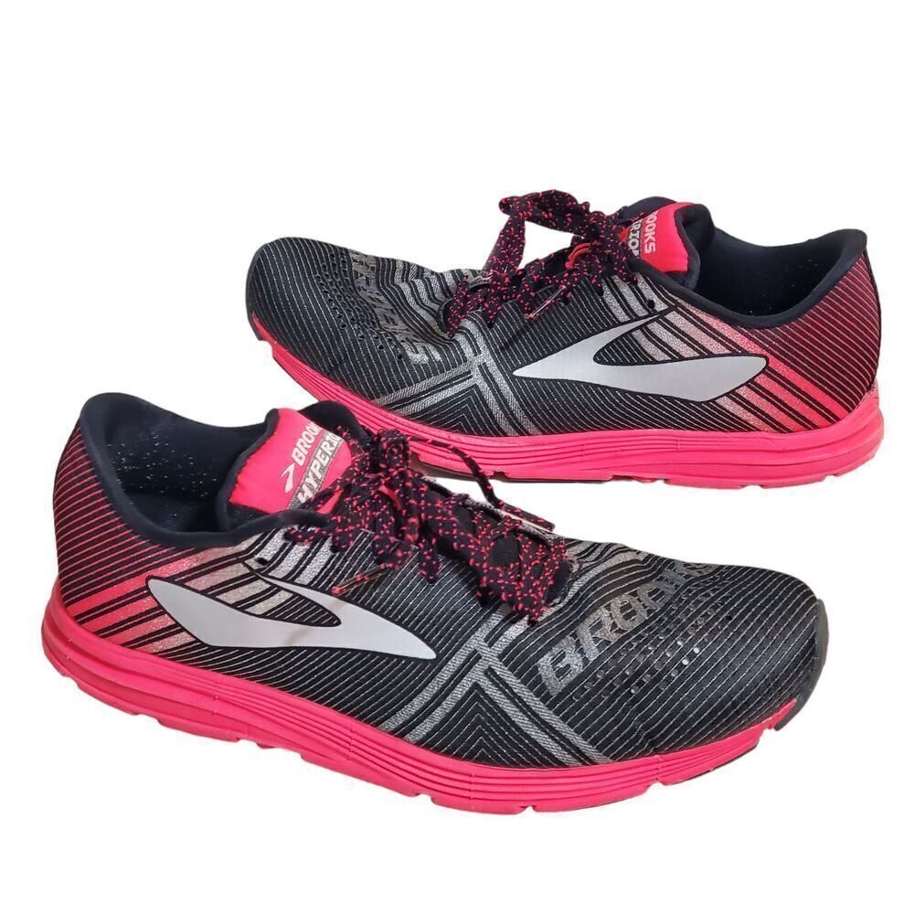 Brooks Hyperion Diva Running Shoes Womens 9/40.5 Black Pink Sneakers 1202261B069